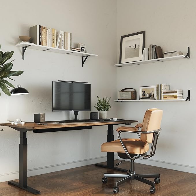 WOPITUES Floating Shelves for Wall 48″W x 8″D, Long Wall Mounted Shelves Set of