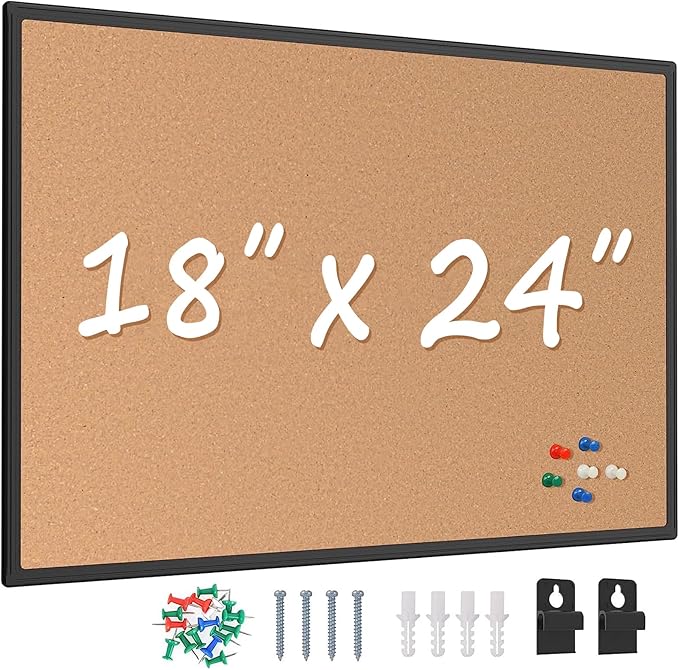 Cork Board Bulletin Board 24 x 18, Office Board