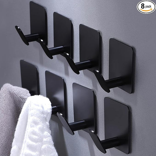 DELITON 8 Pack Adhesive Towel Hooks