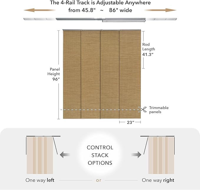 GoDear Design Adjustable Vertical Blinds