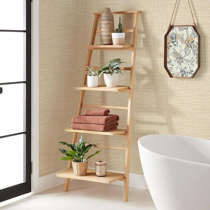 Amiya Grasscloth Cream Wallpaper 17.3"x120" Peel and Stick Beige Faux Fabric