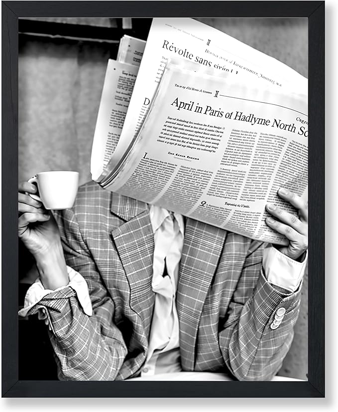 Poster Master Woman Reading Newspaper