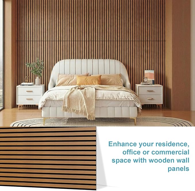Wood Slat Acoustic Wall Panels-3D Fluted Sound Absorbing Panel