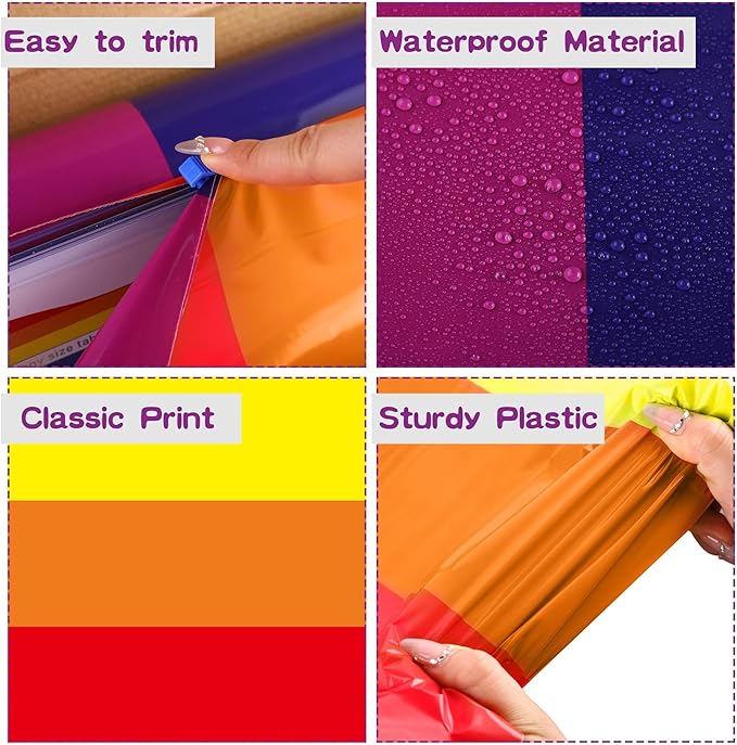 Kochorie 100 Ft x 54 Inch Rainbow Tablecloth Roll