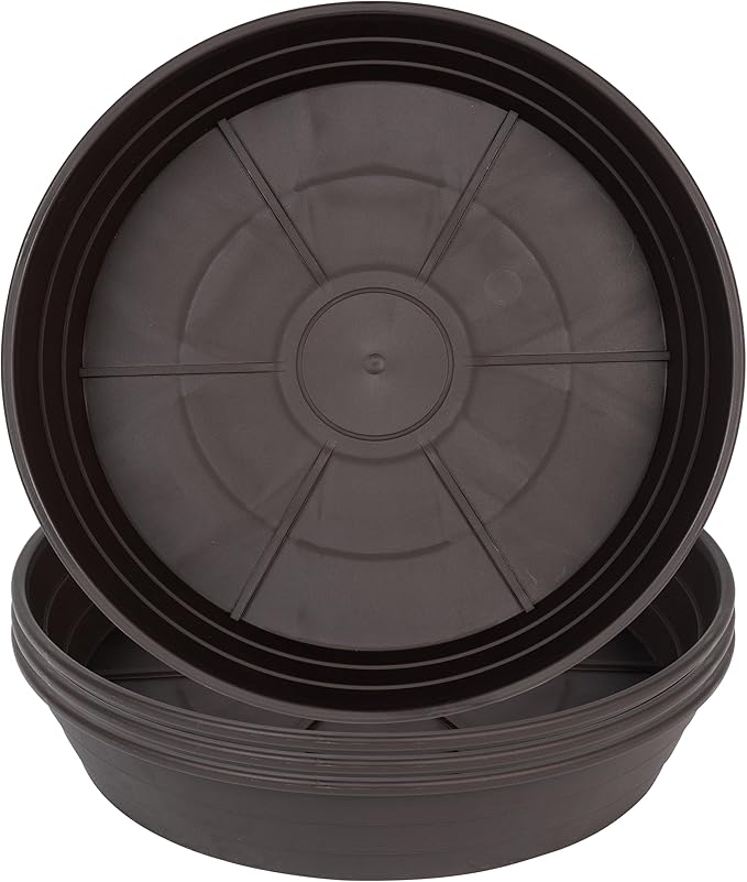 Plant Saucer 14 Inch 4 Pack 6 8 10 12 14 16 18 20 25, Plastic Plant Trays for Potsï¼Extra-Deep Plant Water Dray Tray, Bird Bath Bowl, Heavy Flower Plant Saucers Indoors and Outdoor No Holes