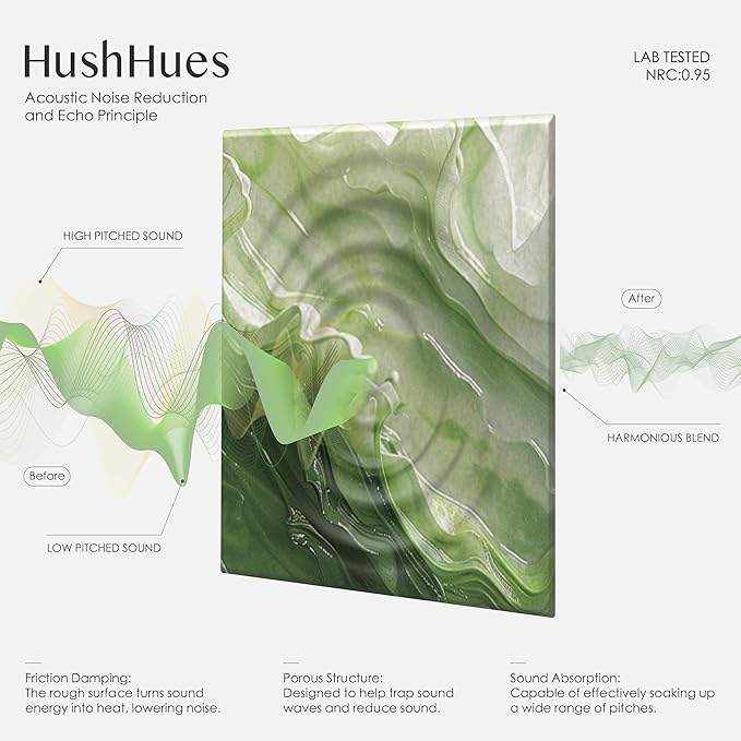 6-Pack Art Acoustic Panels 72x48 Inches Soundproof Wall Panels