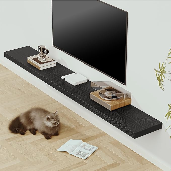Vivelove 72 Inches Floating Shelves Wall Mounted, Living Room, Home Decor