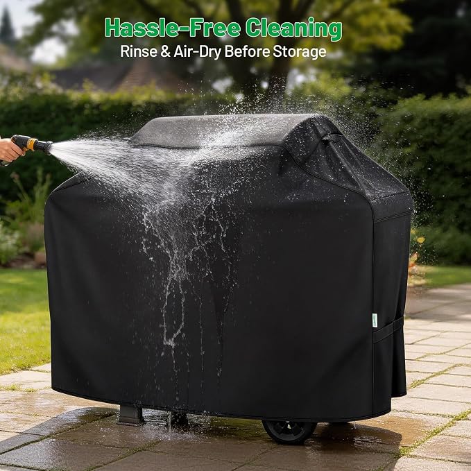 Grill Cover 60 Inch, Arborlily BBQ Grill Cover for Outdoor Grill, Heavy Duty Waterproof Gas Barbecue Grill Cover for Weber, Char-Broil, Nexgrill, Black
