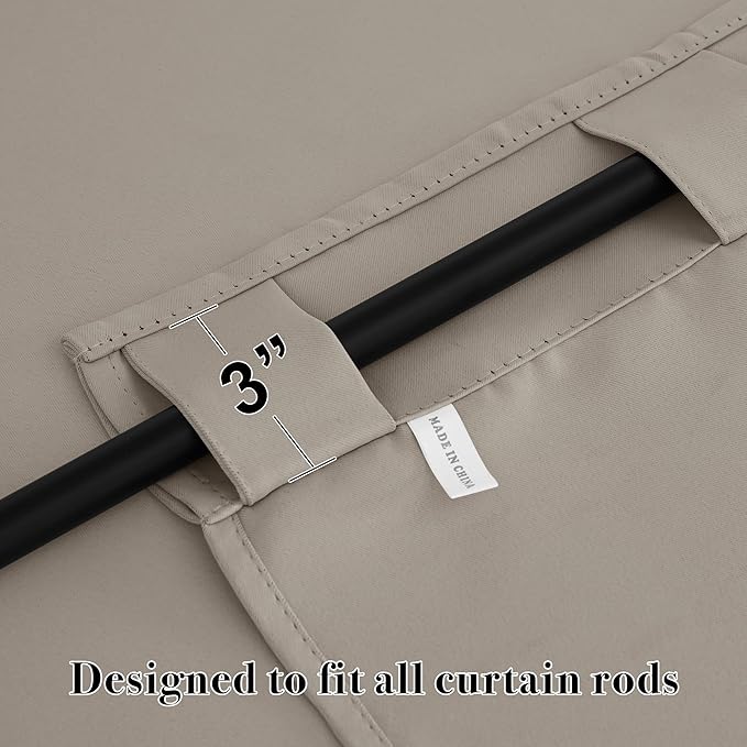 RYB HOME Blackout Curtains for Living Room, Privacy Thermal Insulating Window