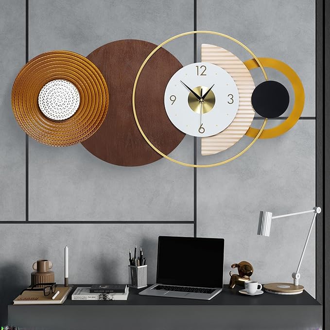 47.2x22.8 inch Large Mid Century Wall Clock