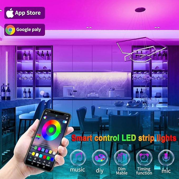 Tenmiro 130ft Led Lights for Bedroom, LED Strip Lights