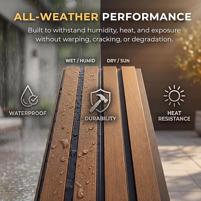 From Plain to Beautiful in Hours WPC Exterior Wall Slat Panels Waterproof