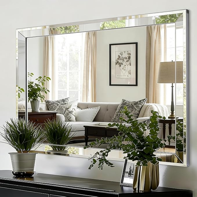 Chende 33"x49" Angled Retangular Decorative Wall Mirror