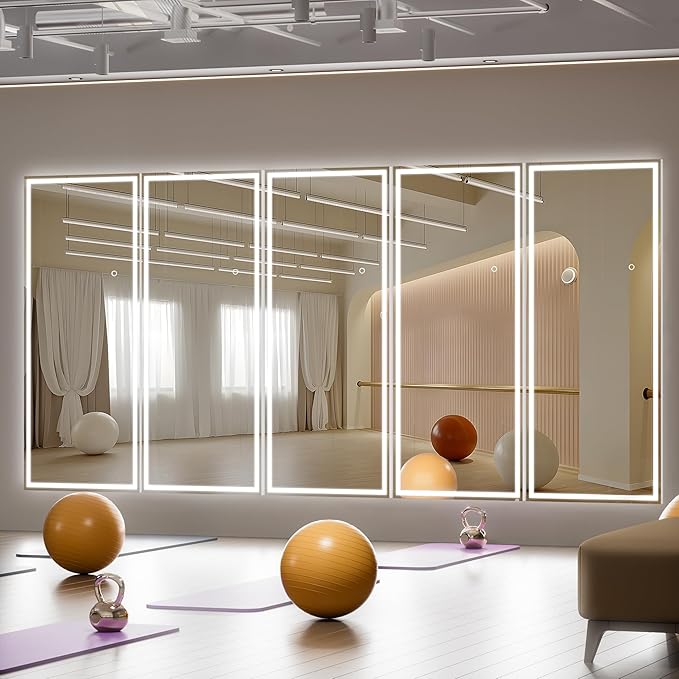Hasipu Full Length Mirror with Lights, Full Body Dressing Hanging Mounted Mirror