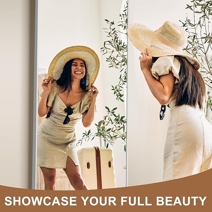 Delma Full Length Mirror, Wall Mounted, Freestanding or Leaning, Rounded