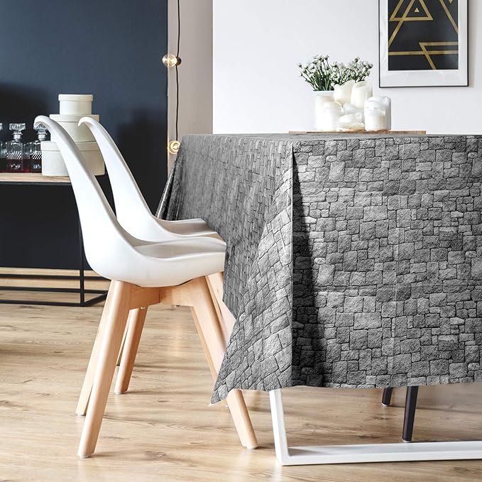 Chuangdi 2pcs 4.5 x 9 Feet Brick Wallpaper Peel and Stick Backdrop Tablecloth