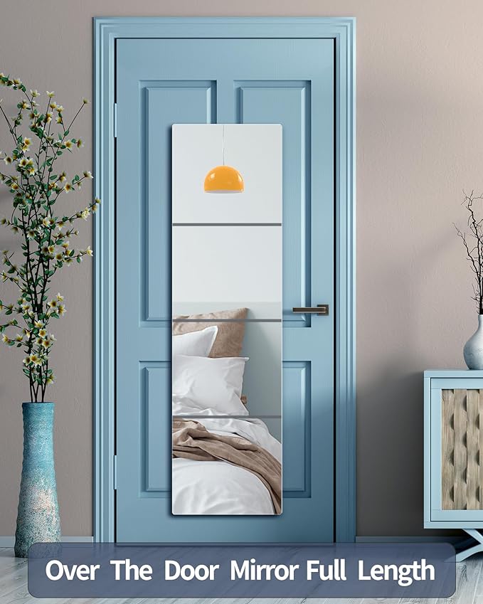Wall Mirrors for Bedroom Door, Unbreakable Full Length Wall Mirrors Tiles