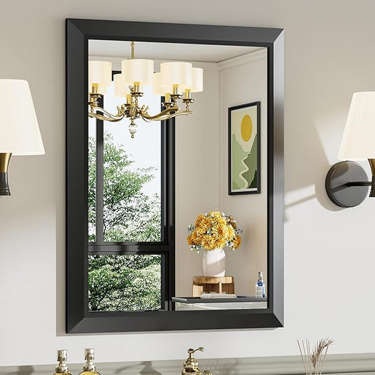Briivue 24x30 Inch Black Bathroom Mirror