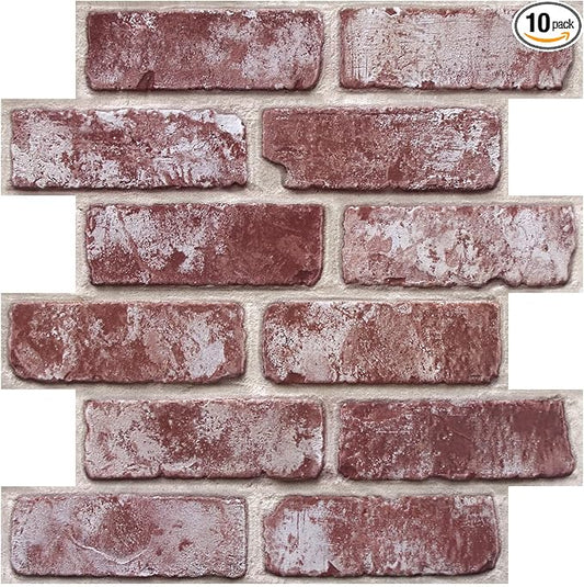 COMSTICKC 3D Faux Brick Wall Panels Peel and Stick Wall Covering, Not Real Brick