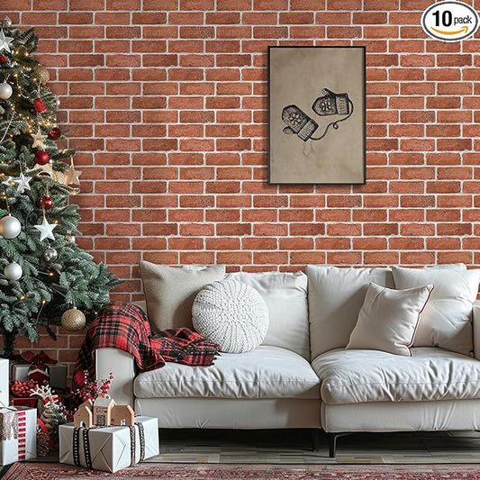COMSTICKC 3D Faux Brick Wall Panel Peel and Stick, Not Real Brick, Ultra-Light