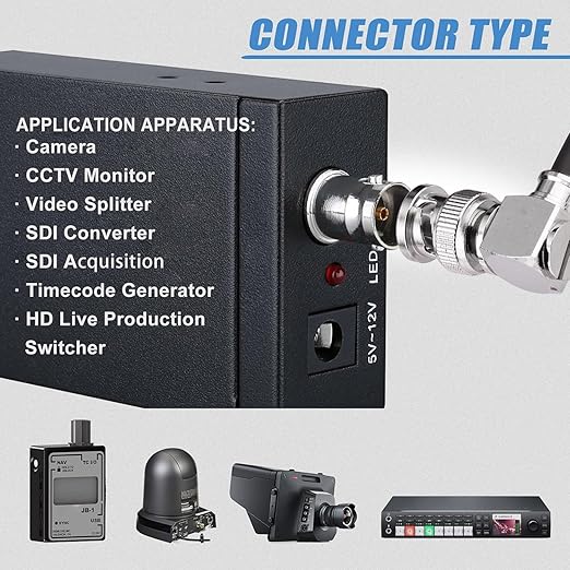 Superbat 3G 6G SDI Cable 6ft Right Angle BNC Male to Male Belden 1855A Cable 75 Ohm Thin Short Camera Wire for HD SDI Converter Camera CCTV Monitor Video Switcher Splitter etc 2-Pack