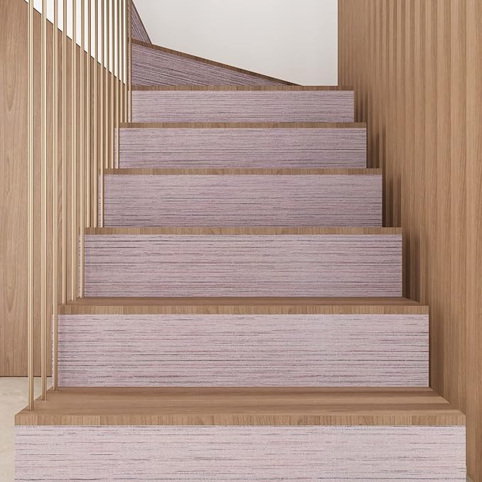 CRE8TIVE Pale Pink Grasscloth Wallpaper Textured Grasscloth Peel and Stick
