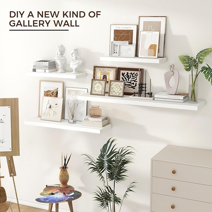 Venusmiles Floating Shelves for Wall 36 inch Long, Engineered Wood Wall Shelves