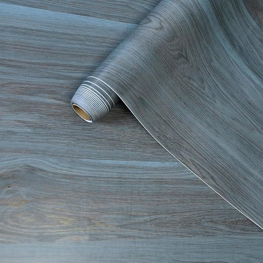 BOMENG Large Blue Wood Contact Paper Peacock Wallpaper Stick and Peel