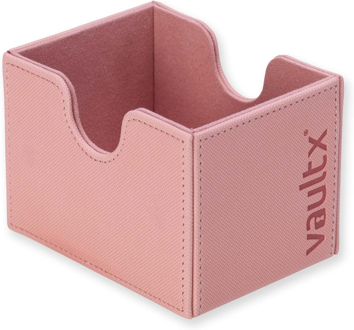 Vault X Trading Card Deck Box - Premium Exo-Tec Material, Holds 100+ Sleeved Cards | Detachable Magnetic Lid (Pink)