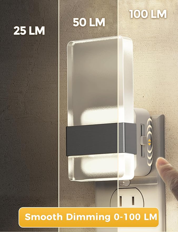 L LOHAS LED Night Light, Night Lights Plug Into Wall, 2 Pack Decorative