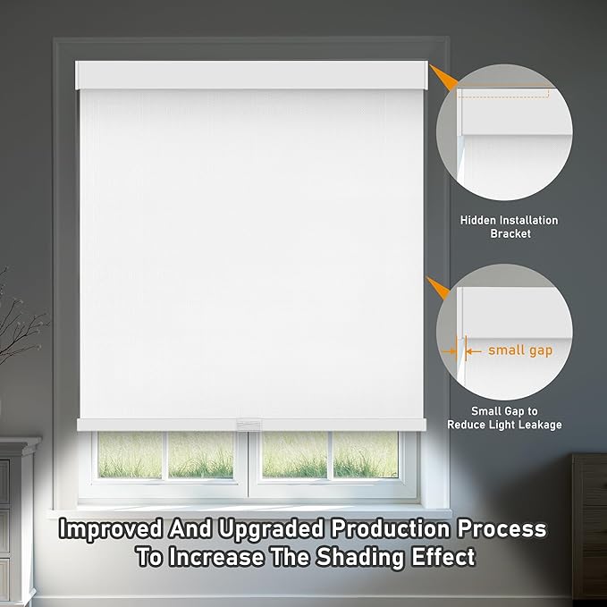 AOSKY Custom Linen Roller Blinds Shades