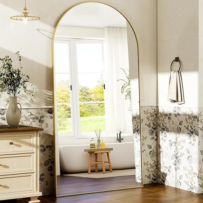 HARRITPURE 71"x30" Arched Full Length Mirror Free Standing Leaning Hanging