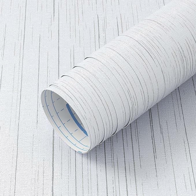 White Grasscloth Wallpaper Peel and Stick Textured Wallpaper