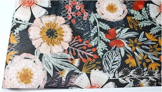 HAOKHOME Boho Peel and Stick Wallpaper Floral Wall Paper Removable
