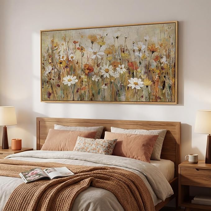 Large Framed Vintage Botanical Wall Art