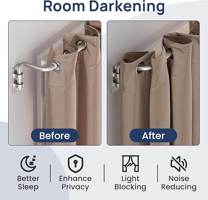 ENJOYBASICS Blackout Curtain rod