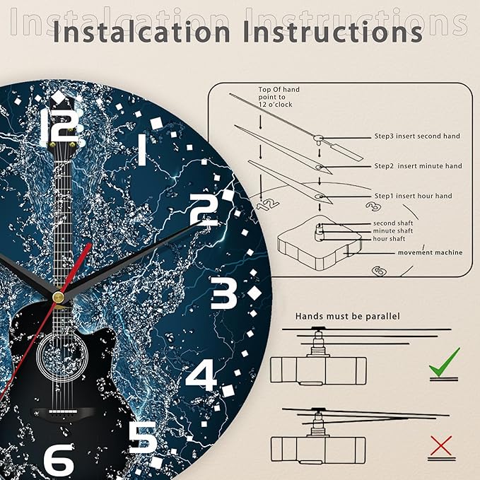 Electric Guitar Wall Clock