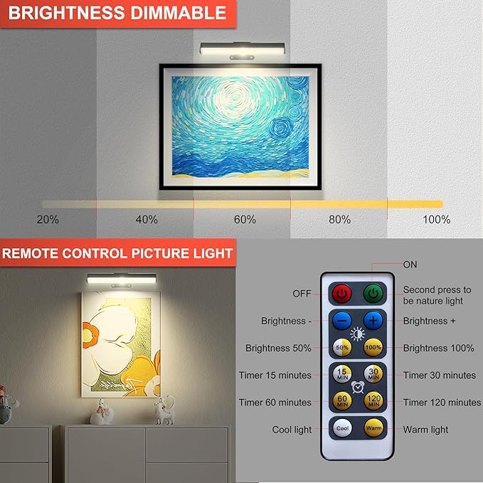 4pcs Battery Operated Picture Light