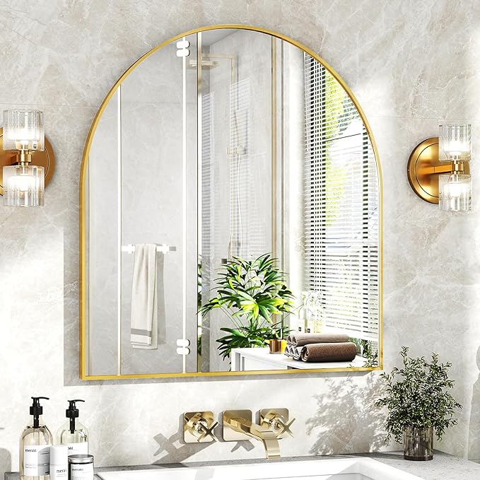 XRAMFY 31"x32" Arched Wall Mirror