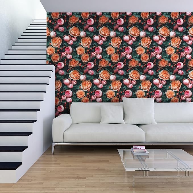 Main Street Peel and Stick Wallpaper Eco-Friendly Sheets 12 Pack, 11 X 16 Inch