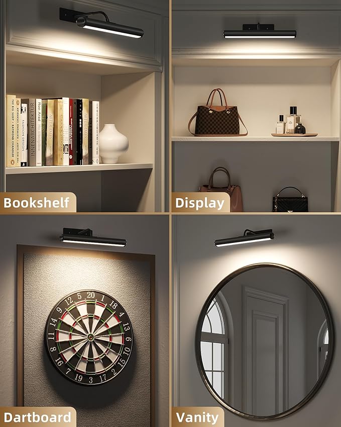 EZVALO 13-Inch Wireless Picture Light, 4000mAh Rechargeable Battery LED Art