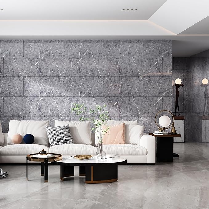 Haimin Wall Panels Peel and Stick 20 Pieces 23.6x11.8in Backsplash Marble Look