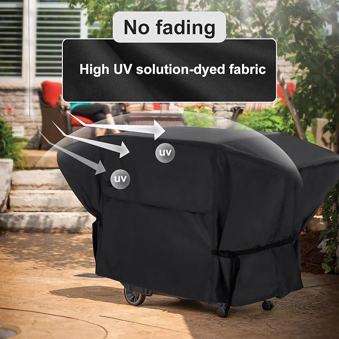 NettyPro Griddle Cover for Blackstone 28 inch Griddle, Waterproof UV Resistant 2 Burner Flat Top Gas Grill Cover 28" Cooking Station Camping, Black
