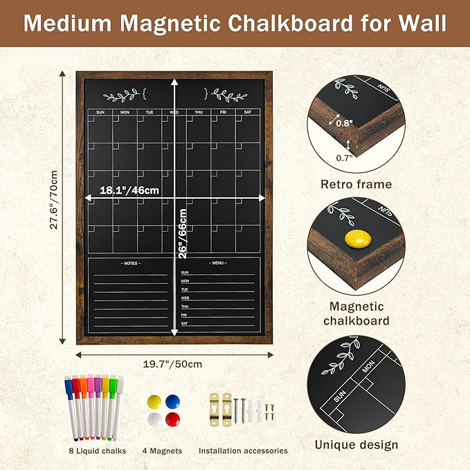 Chalkboard Calendar for Wall