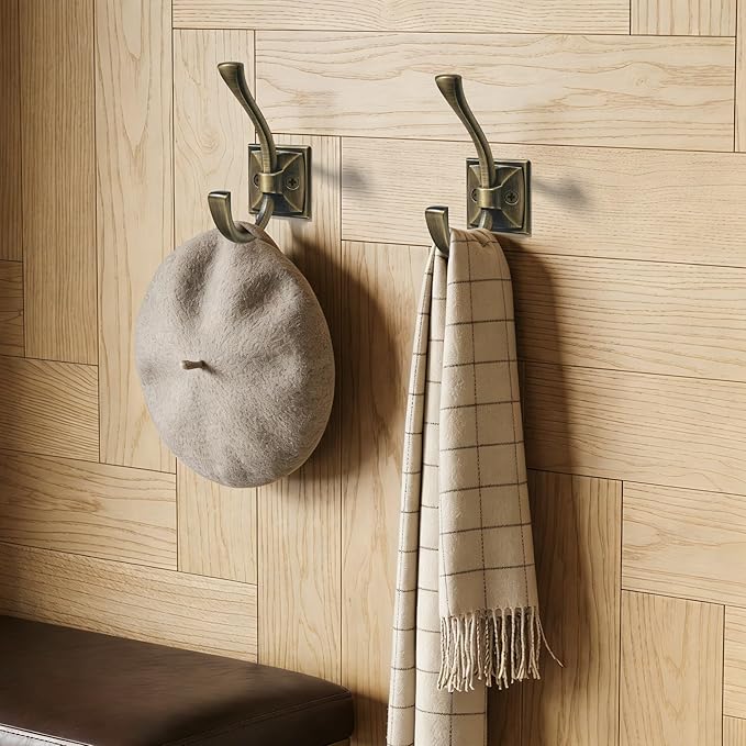 TUNNY 5 Pack Antique Design Wall Hanging Coat Hooks