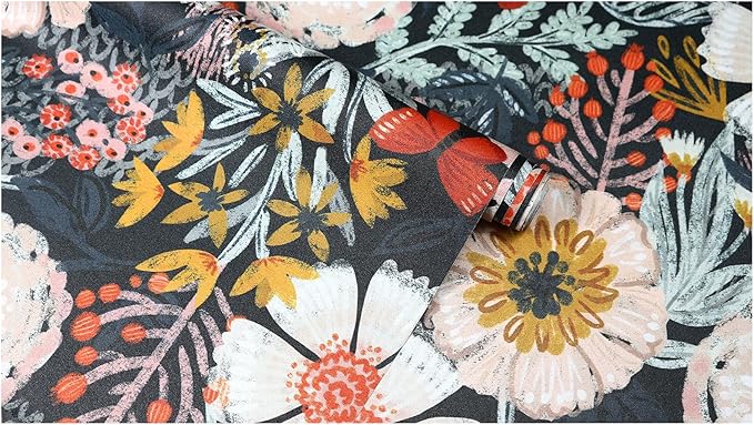 HAOKHOME Boho Peel and Stick Wallpaper Floral Wall Paper Removable