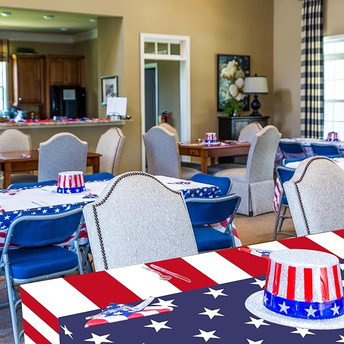 Kochorie 100 Ft x 54 Inch 4th of July Tablecloth Roll in Slide Cutter Box