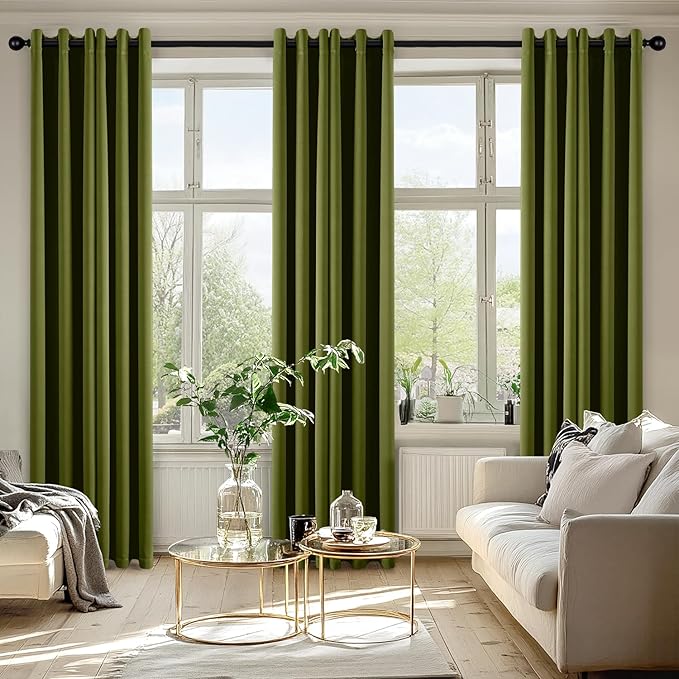 MIULEE Blackout Curtains for Bedroom Living Room 2 Panels, Thermal Insulated