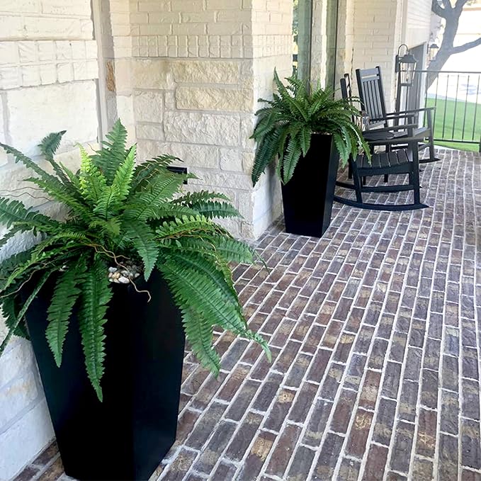 Nearly Natural 48-in Artificial Boston Fern, Large Hanging Fake Plant Wall Decor