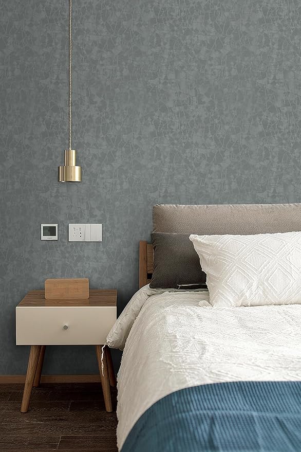 Yasinet Peel and Stick Wall Paper Removable Wallpaper Modern Grey-Green